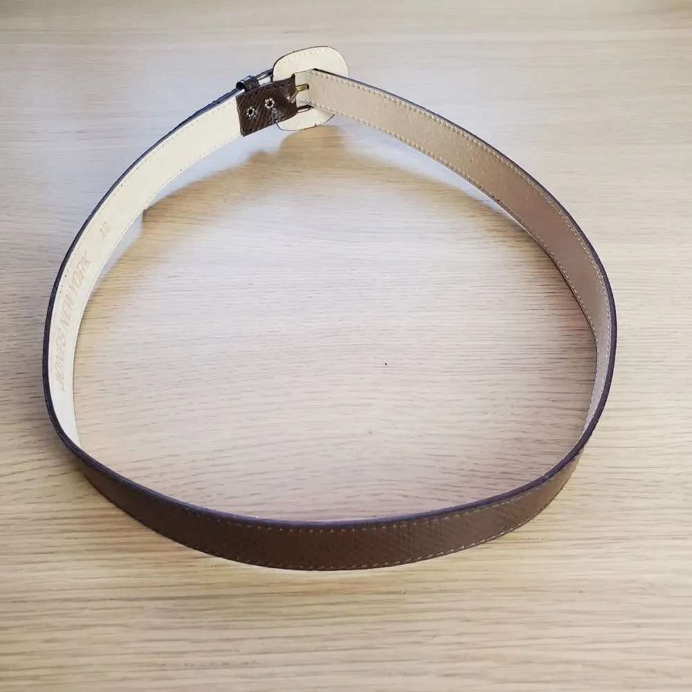 Vintage 90's Jones New York Brown Snakeskin Belt